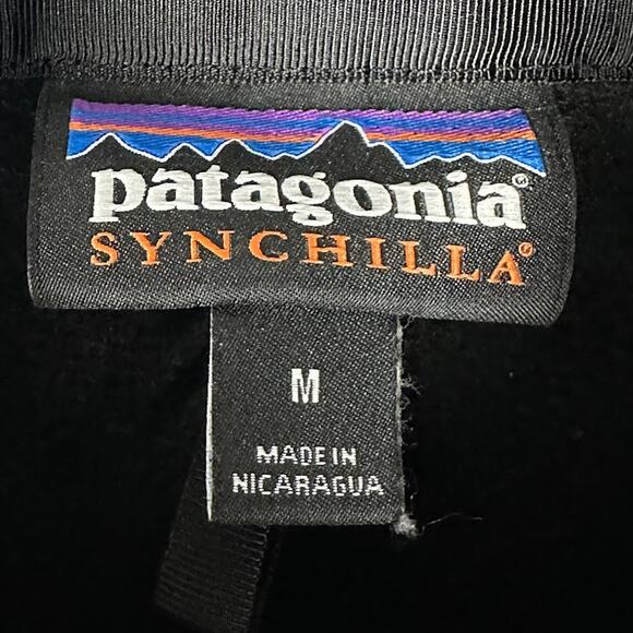 Patagonia Synchilla Vest Mens Medium Black Outdoor Hiking Comfort Classic Nature - Picture 7 of 13